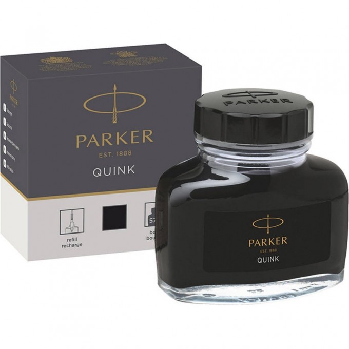 Флакон чернил PARKER для перьевой ручки, чернила черного цвета 1950375 Флакон чернил PARKER для перьевой ручки, чернила черного цвета 1950375