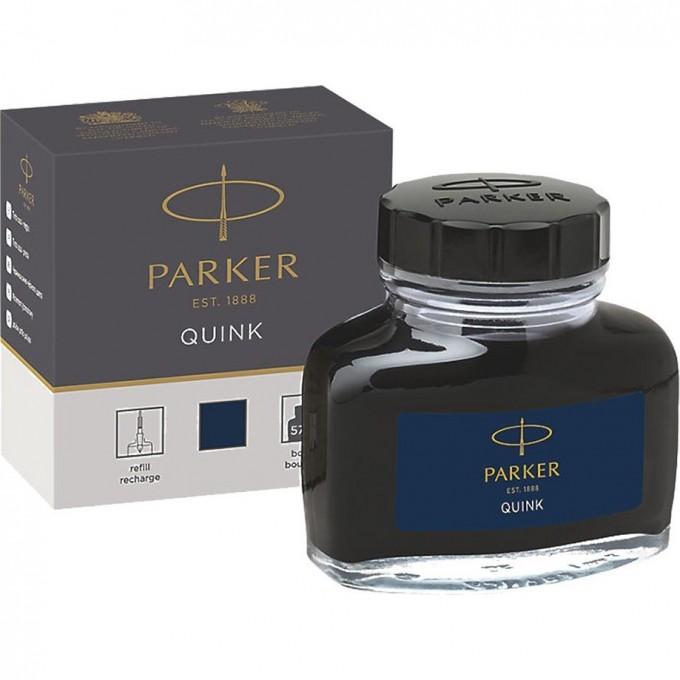 Флакон чернил PARKER для перьевой ручки, чернила сине-черного цвета CW1950378 Флакон чернил PARKER для перьевой ручки, чернила сине-черного цвета CW1950378