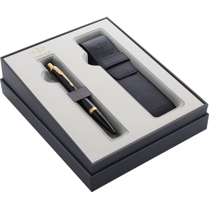 Набор PARKER URBAN BLACK GT ручка шариковая + чехол, M 2121999 Набор PARKER URBAN BLACK GT ручка шариковая + чехол, M 2121999