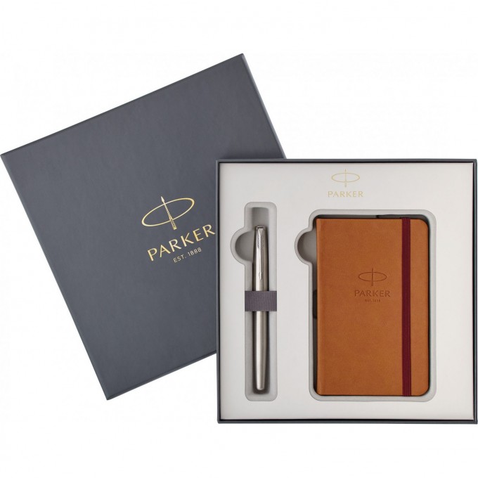 Подарочный набор PARKER: Перьевая ручка PARKER SONNET STAINLESS STEEL + блокнот 2018973 Подарочный набор PARKER: Перьевая ручка PARKER SONNET STAINLESS STEEL + блокнот 2018973