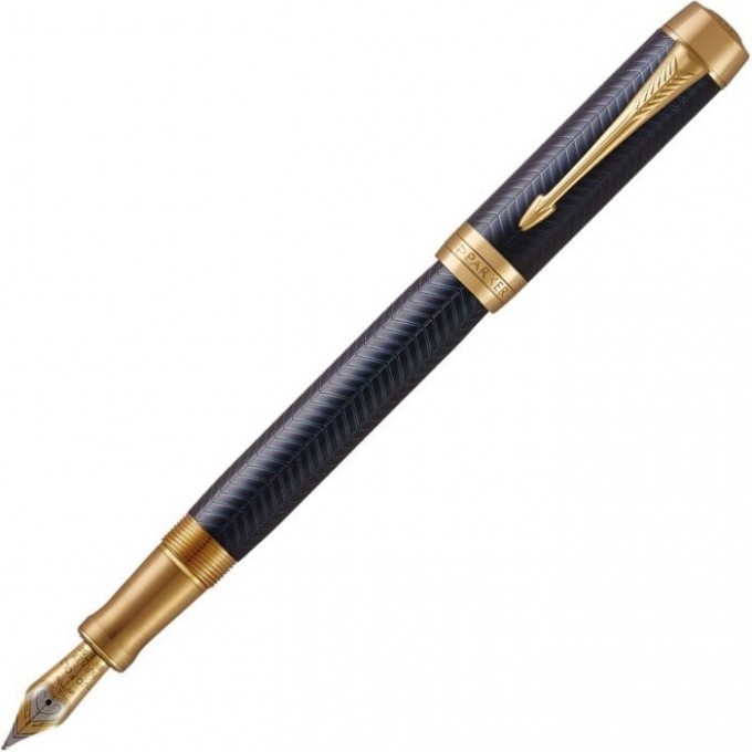 Ручка перьевая PARKER DUOFOLD F307 PRESTIGE CENTENNIAL BLUE CHEVRON GT M золото 18K 1931370 Ручка перьевая PARKER DUOFOLD F307 PRESTIGE CENTENNIAL BLUE CHEVRON GT M золото 18K 1931370