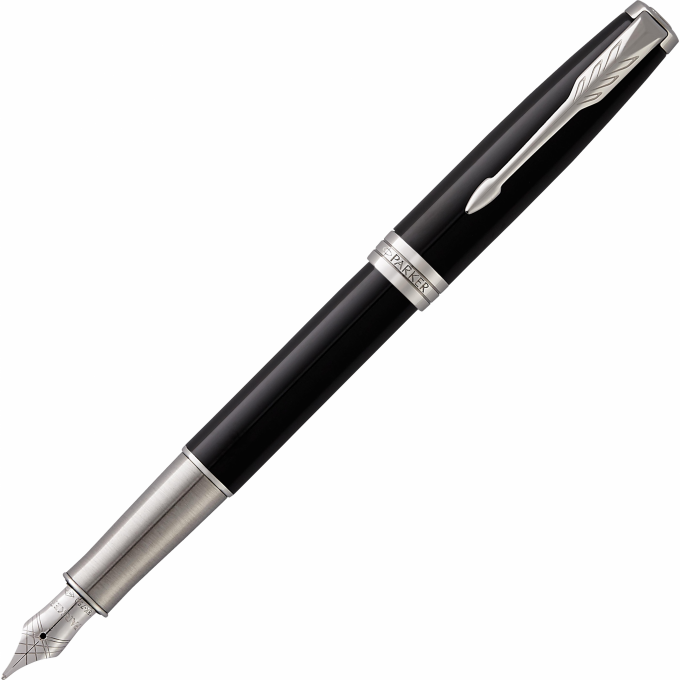 Ручка перьевая PARKER SONNET BLACK LACQUER PT 1948312 Ручка перьевая PARKER SONNET BLACK LACQUER PT 1948312