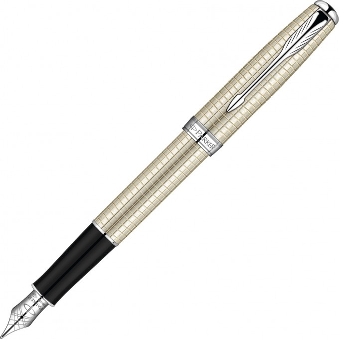 Ручка перьевая PARKER SONNET CISELE DECAL SILVER CT, F S0912490 Ручка перьевая PARKER SONNET CISELE DECAL SILVER CT, F S0912490
