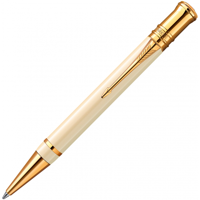 Шариковая ручка PARKER DUOFOLD WHITE IVORINE GT 1907140 Шариковая ручка PARKER DUOFOLD WHITE IVORINE GT 1907140